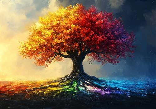 Arbre de la Vie Puzzle 2000 Pieces Adultes Couleur Puzzles Classiques Panorama Bois Difficile Impossible Geant Jigsaw Jeu éducatif Défi Jouet pour Enfants dès 14 Ans Beautiful Gifts Homme Femme P-550