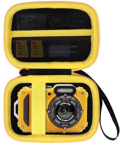 RIYADAone Dur Étui de Protection pour Kodak Pixpro WPZ2 Caméra Digitale (Noir + Jaune)