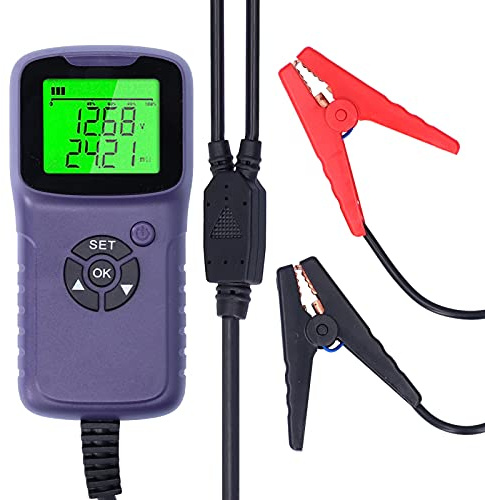 Für A300 Digitaler Batterietester für Kfz-Batterietester, LCD-Diagnosewerkzeuge, für Autobatterie-Tests (Violett)