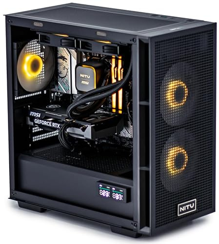 NITU Gaming PC | Intel Core i5-14400F + RTX 5060 8 Go | 16 Go RAM | SSD NVMe 1 to | Windows 11 Home | PC Gamer 1080p/1440p Raytracing | 650W Bronze | Unité Centrale Haute Performance