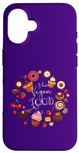 Hülle für iPhone 16 Kuchen süßes vegan Humor Schokolade Zucker Torte naschen