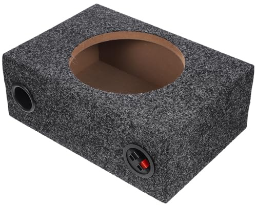 VINTORKY Geschlossenes 8-Zoll Subwoofer Gehäuse für Auto mit Teppich Bezogen und Abs Aufbaulautsprecher Auto Selbstgemacht Zubehör für Kräftigen Bass