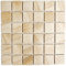 Carrelage mosaïque en céramique effet pierre beige sable pour sol, mur, salle de bain, WC, douche, cuisine, miroir de carrelage, revêtement de baignoire, mosaïque