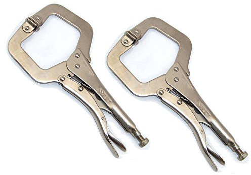 NUZAMAS Set di 2 pinze bloccanti con ganasce a C e cuscinetti girevoli, 275 mm
