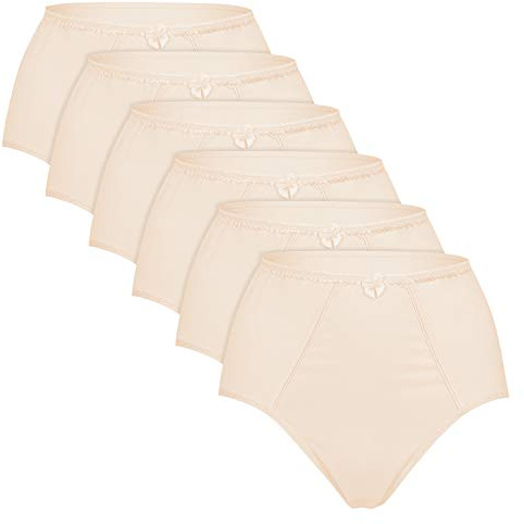 Celodoro Damen Taillenslip (6er Pack) Baumwoll-Slip Verschiedene Designs