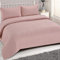 Brentfords Plain Dye Luxury Duvet Cover with Pillowcase Soft Microfibre Bedding Linen Set, Blush Pink - Single