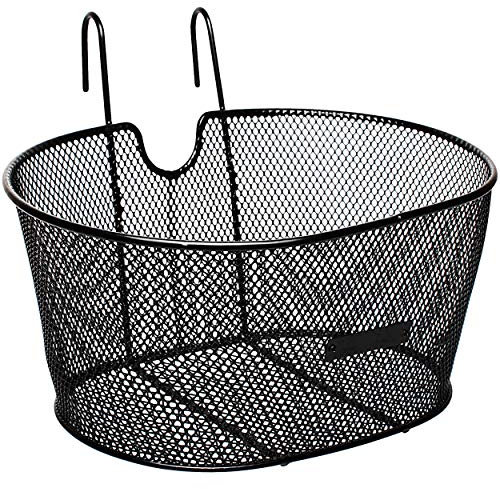 alles-meine.de GmbH großer XL Fahrradkorb/Korb - Metall - schwarz - Dunlop - mit Befestigung für Lenker vorne - Fahrrad Erwachsene & Kinder - Fahrradtasche Damen Herren Mädchen..