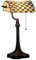 GDLight Tiffany Stil Bankers Lampe Europäischen Vintage Tischlampe Kristall Perlen Glasmalerei Schreibtisch Bank Lampe für Schlafzimmer Wohnzimmer Kaffee Bar, E27