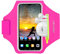 HAISSKY Running Armband with Earbuds Bag Sports Phone Armband for iPhone 16 Pro Max/15 Pro/14 Pro Max/13/12 Pro/11/XS/XR/X/8 Plus Sports Phone Holder Case with Zipper Pocket for Phones up to 6.9