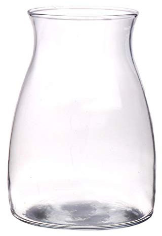 INNA-Glas Blumentopf Corey aus Glas, klar, 20cm, Ø10cm/Ø15cm - Tischvase/Glas Blumenvase