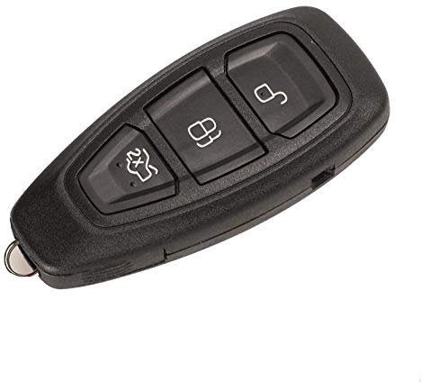 PHONILLICO Schlüsselgehäuse für Ford Focus, C-Max, Fiesta, Kuga, S-Max, Mondeo, B-Max, Ecosport, Galaxy, Kunststoff, 3 Tasten