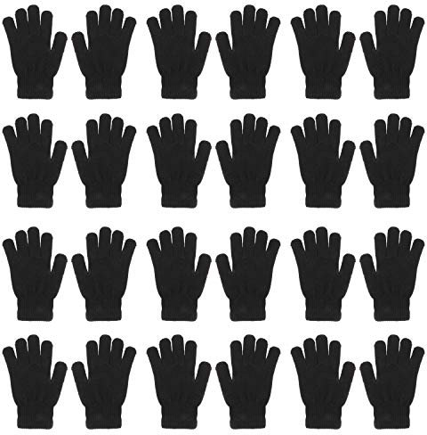 QKURT 12 Packungen Winter Magic Handschuhe, Damen Herren Thermohandschuhe Vollfinger gestrickt warme Handschuhe für tägliches Tragen, Pendeln, Radfahren, Laufen