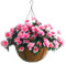 Drinnen und draußen Seidenrosa Blumen Kette hängender Korb mit Blumentopf gefälschte Rhododendron künstliche Blumen Azalee (Großer Korb)