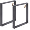 LAMO Manufaktur Tischbeine für Schreibtisch Esstisch, Simple Medium, Vierkantprofil 60x30 mm, Tischgestell 80x72 cm (BxH), Grau, 2 Stück, LTS-01-D-FF-7016