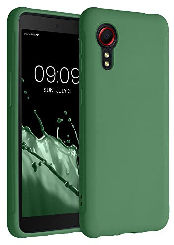 kwmobile Hülle kompatibel mit Samsung Galaxy Xcover 5 Hülle - weiches TPU Silikon Case - Cover geeignet für kabelloses Laden - Pixie Green