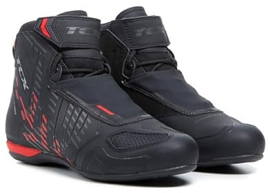 TCX Herren R04d WaterproofHerren-Motorradschuhe, Wasserdicht Zertifiziert mit T-DRY-Membran, Schnürsenkel und Klettverschluss, Obermaterial aus Mesh mit Hot-Melt-Beschichtung