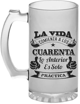Taza de desayuno regalo original para 40 cumpleaños - regalos para hombres 40 años - regalos 40 cumpleaños mujer (Jarra Cerveza 40a Español)
