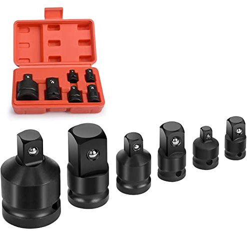 Adattatori per Chiavi a Bussola | 6 pezzi | Da 1/4 a 3/8, da 3/8 a 1/4, da 3/8 a 1/2, da 1/2 a 3/8, da 1/2 a 3/4, Adattatore per presa da 3/4 a 1/2