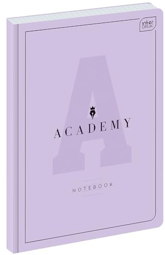 Interdruk Notizbuch, A4, liniert, Hardcover, 192 Seiten, 90 g/m², hochwertiges superglattes Papier, abgerundete Ecken, Akademy-Pastellfarben