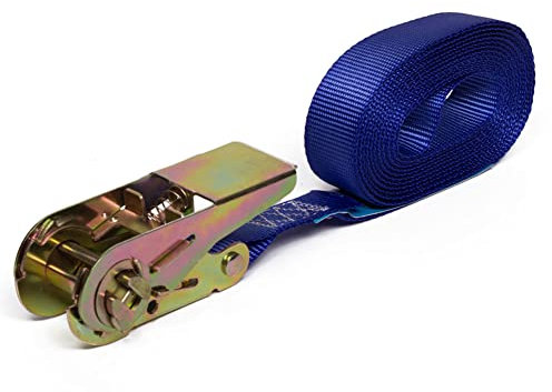 all-around24 Spanngurt - 5m Zurrgurte mit Ratsche - Hochwertiger Befestigungsriemen - Reißfeste Ratschengurte aus Polyesterband - Wetterbeständige Spanngurte mit Ratsche (1 Stück 5,0 Meter)