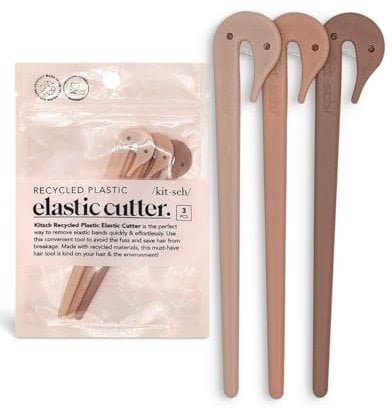 Kitsch Outil Coupe Élastique pour Cheveux, Coupe-Rubber Band pour Cheveux, Outil Retrait Élastique pour Enfants, Coupe-Ponytail pour Tout-Petits, 3pcs Multicolores