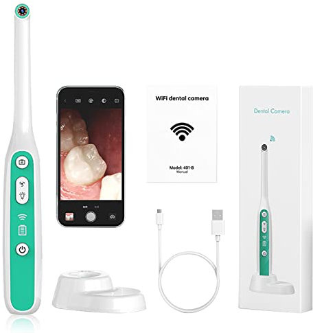 Drahtlose Intraoralkamera WiFi Inspektion Zahnarzt Spiegel Endoskopie, WiFi-Mundkamera mit LED-Licht zur oralen Inspektion von Personen und Haustieren