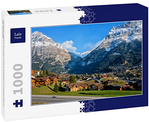 Lais Puzzle Panoramablick auf das schöne Bergdorf Grindelwald in der Schweiz 1000 Teile