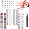 5800 Stück Strasssteine, Glitzersteine Gesicht Rhinestones Nail Gems mit Pinzette Diamanten für Faschingsdeko Nagelkunst DIY Basteln Geschenk Dekoration Karneval (Mehrfarbig)