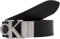 Calvin Klein Jeans Damen Gürtel aus Kunstleder, Mehrfarbig (Black/Cognac), 90 cm