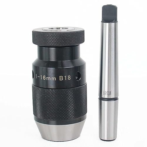 HAowosi 1/32- 5/8 Heavy Duty Drill Press Chuck,MT2-JT33 Drill Chuck Arbor,Keyless JT33 Mount, for Lathes Milling Drilling Machine