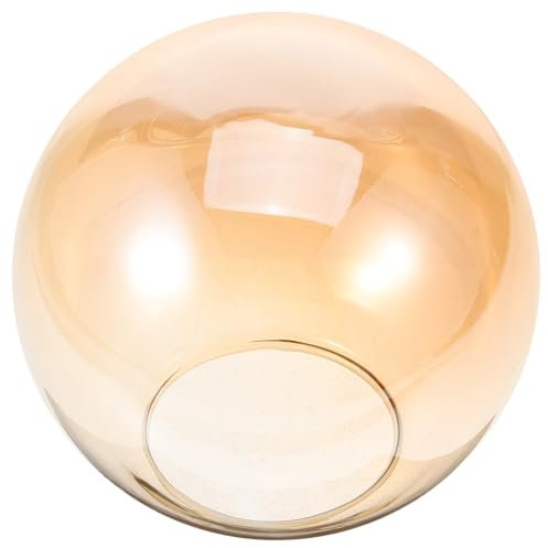 PRETYZOOM Pantalla De Lámpara De Cristal Ámbar Pantalla De Globo De Repuesto Cubierta De Lámpara De Sombra Transparente Pantalla De Dormitorio Para Iluminación Lámpara De Mesa Colgante De