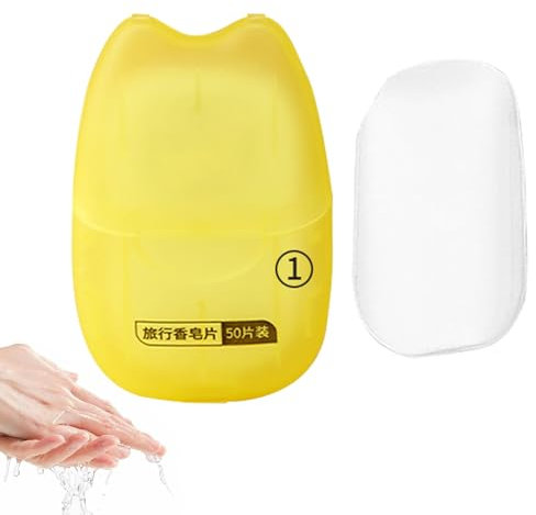 Seifenblätter für unterwegs - 50 Stück Camp-Seife,Reiseseife für drinnen, draußen, Reisen, Camping, Wandern, Seifenscheiben, Seifenflocken Maciun