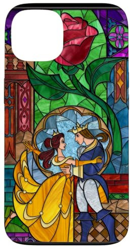 Disney Die Schöne und das Biest Belle und Prinz Buntglas Hülle für iPhone 13