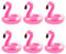 6 Pcs Flamingo Getränkehalter,Flamingo aufblasbare Getränkehalter Glitzer aufblasbare Tassenhalter Set,Flamingo Floating Getränke Halter für Erwachsene Kinder Schwimmbad Strand Bade (6)