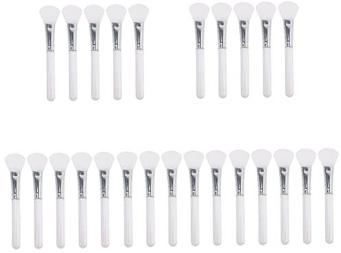 Healeved 25pièces Brosse Applicatrice Silicone Pour Masque Visage Outils De Soins Peau Brosse Ergonomique Pour Application De Boue Facile à Nettoyer Et Portable