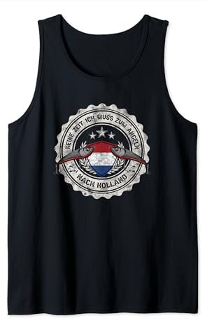 Holland Angeln Niederlande Flagge Angeltour Hecht Angler Tank Top