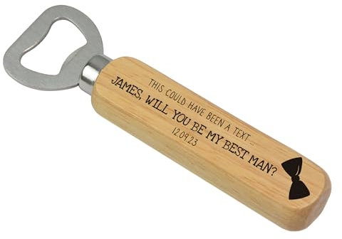 Beecreative Will You Be My Best Man Gift, Best Man Proposal Present, This Could Have Been A Text, Wooden Beer Drinks Bottle Opener