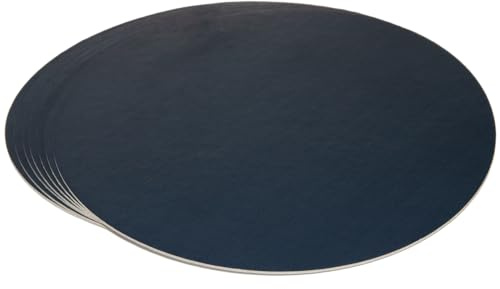 Demmler Dessertscheibe - Anzahl: 50 Stück - Form: Rund - Durchmesser: 20 cm - Farbe: Anthrazit/Schiefer - Unterlage für Mini-Cakeboards - leckere Desserts - Petit Fours - Made in Germany