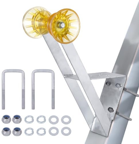 TPSHKE Boat Trailer Winch Seat with Roller for 2 inch and 3 inch Winch Posts，Mount for Motorboats, Fishing Boats, and Speedboats