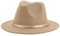 FULUJIDI Fedora Trilby Filzhut Hut Hut Fedoras Mädchen Hut Frauen Hüte Jungen Panama Jazz Kappen Gürtel Band Niedlich Outdoor Dekorieren Hut 52-54Cm (Kinder) Kamel