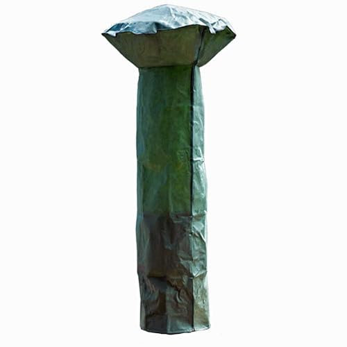 Patio Heater Cover | Heavy Duty Round Standup Heater Protector for Outdoor Deck - Complete with Storage Bag and Bungee Cord 124cm at top, 56cm at the bottom, and 180cm in height.