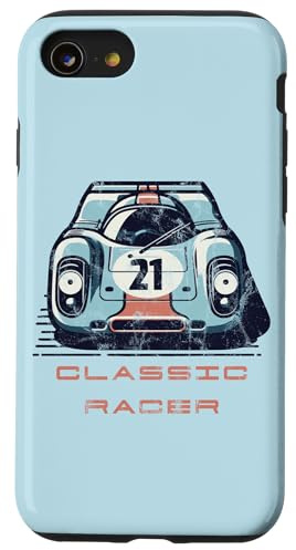 Klassisches Rennwagen-Langstrecken-Rennwagen-Design im Taschenformat Hülle für iPhone SE (2020) / 7 / 8