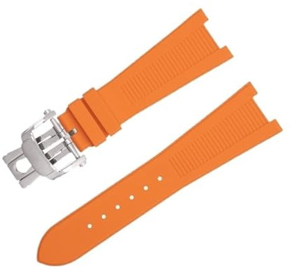 XFZJCHAP 25-12mm FKM Fluorkautschuk Uhrenarmbänder Zubehör für Patek Philippe Armband für Nautilus Armband 5711/5712 Original Interface Armband