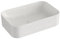 EMKE Lavabo à Poser Rectangulaire 61 × 38 × 15 cm, Lavabo pour WC Invités, Bassin à poser en céramique pour lavabo, lavabo de salle de bain,Blanc Mat