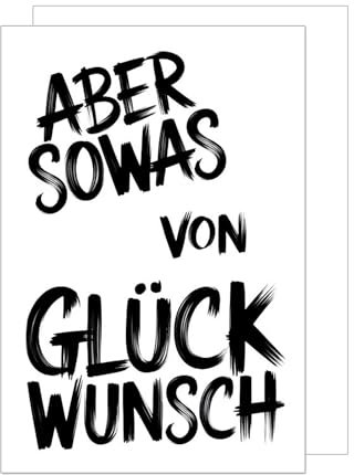Edition Seidel Premium XXL Maxi Glückwunschkarte zum Geburtstag mit Umschlag Format DIN A4. Geburtstagskarte Grußkarte Karte mit Spruch Happy Birthday für sie ihn Mann Frau schwarz weiß (A4-G3615)