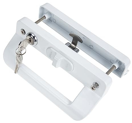 WHAMVOX Aluminum Alloy Sliding Door Lock Handle Set Heavy-Duty Patio Security Door Lock Replacement for Barn Shed Doors