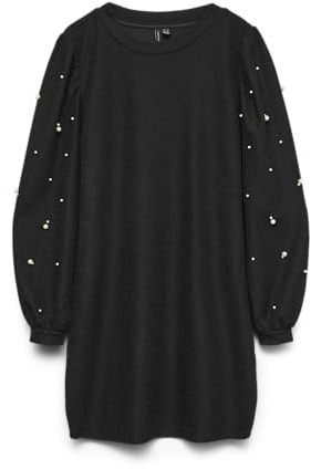 VERO MODA Damen Vmnaya Ls O-Neck Short Dress JRS Ga Vmnaya Ls O-Neck Short Dress JRS Ga (1er Pack)