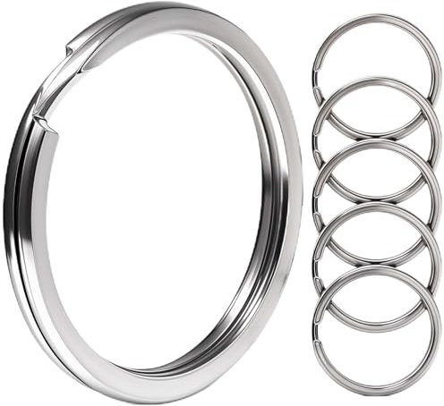 Tucnoeu 150 Stück Schlüsselanhänger Ringe 15mm, Schlüsselringe Edelstahl Hundemarken Ring, Ideal für DIY-Projekte und Schlüsselorganisation