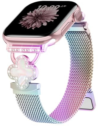 Correas Metalica para Apple Watch Band 40mm 44mm 46mm 41mm 38mm 45mm 42mm 49mm Mujer,Milanese Loop Magnética Pulseras Acero Inoxidable Bracelet para iWatch Series 11 10 9 8 7 6 5 4 3 SE 3/2 Ultra 3/2