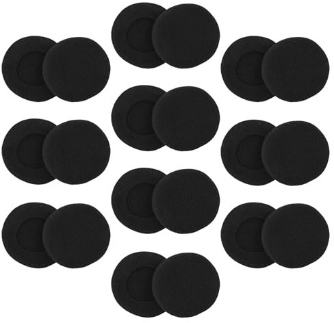 vhbw 20x Ohrpolster kompatibel mit Koss Porta Pro Kopfhörer Headset, Schaumstoff Schwarz, Matt
